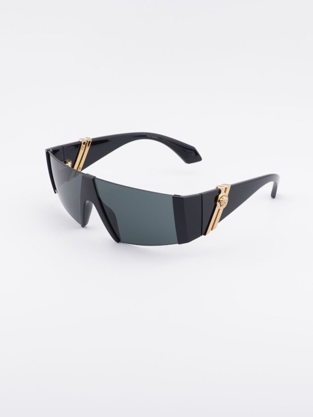 Versace VE4516 GB1/87 Sunglasses Black Shield Frame, Grey Lenses